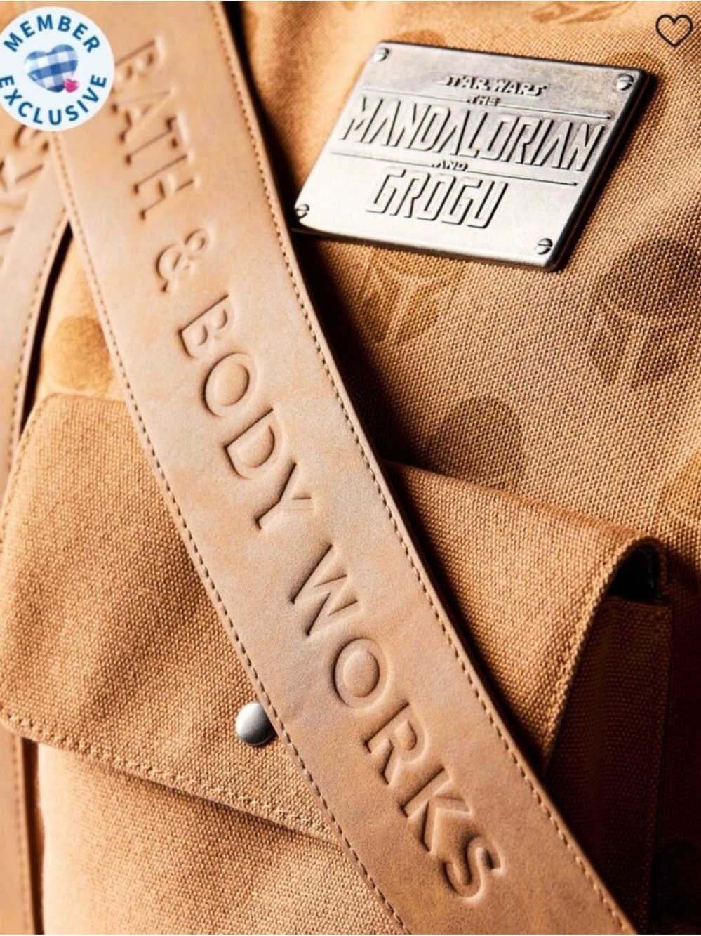 Star Wars Mandalorian Tan Canvas Satchel Bag with Leather Straps - Picture 5 of 7